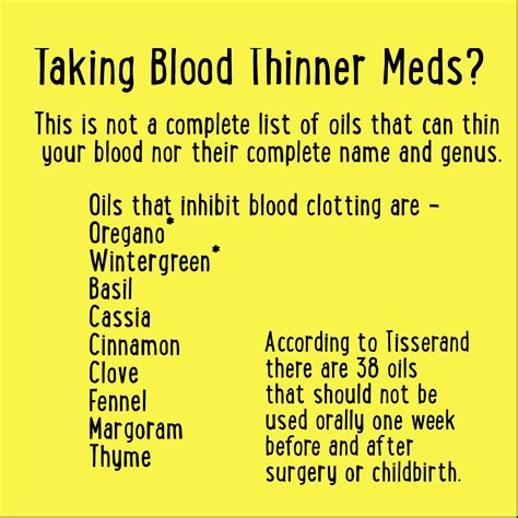 Essential Cautions About Oils And Being On Blood Thinners Essential