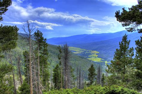 View Of The Valley At Rocky Mountains National Park Colorado Image