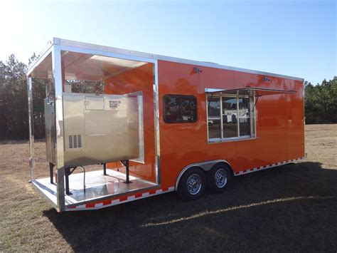 This bbq trailer features a massive 7′ smoker that sits comfortably on the trailer's back porch. Wwt Manufacturing - Custom Concession Trailers, Food ...