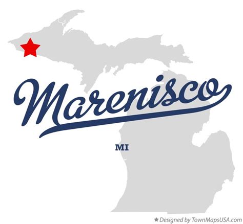 Map Of Marenisco Mi Michigan