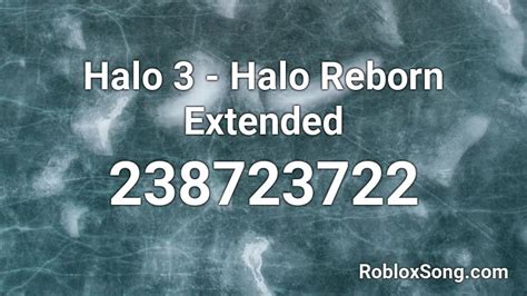 Halo 3 Halo Reborn Extended Roblox Id Roblox Music Codes