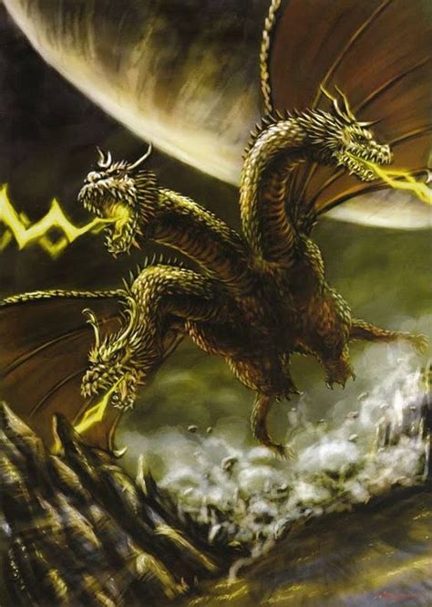 King Ghidorah キングギドラ Kingu Gidora Is A Three Headed Dragon Kaiju