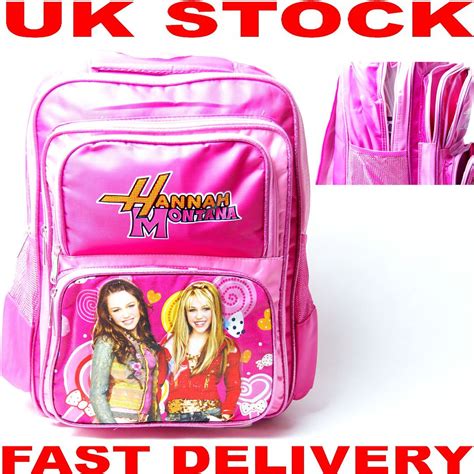 Bnwt Girls Disney Hannah Montana Miley Cyrus Backpack School Travelling