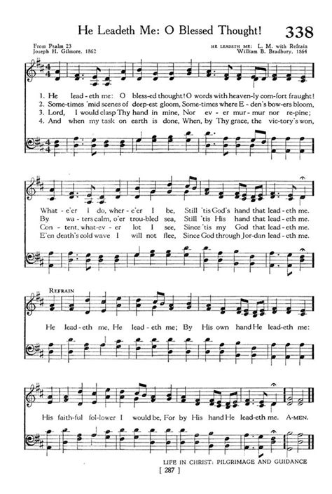 The Hymnbook 338 He Leadeth Me O Blessed Thought