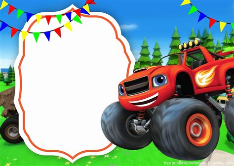 Blaze and the monster machines invitations. Monster Truck Birthday Invitation Free Printable Lovely ...