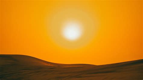 Download Wallpaper 2560x1440 Sunset Desert Hills Sun Dusk