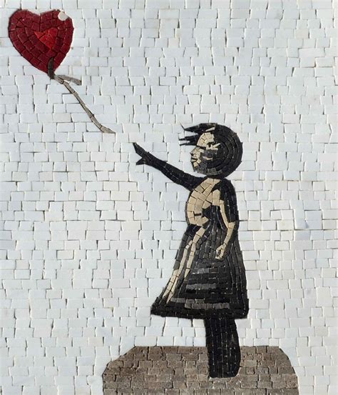 Girl With A Balloon Banksy Mosaic Reproduction In 2021 Mosaic