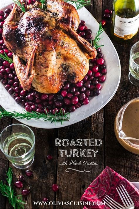 Roasted Turkey With Herb Butter Olivias Cuisine