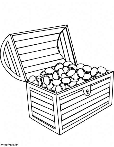 Treasure Chest Coloring Page