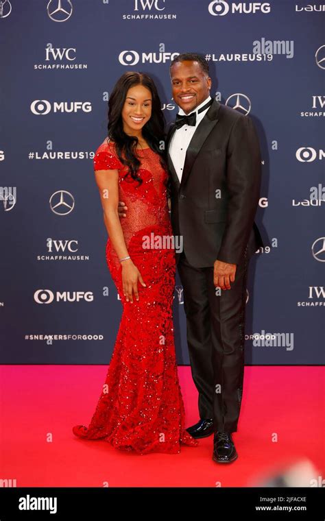 Briana Williams And Ato Boldon Red Carpet Laureus World Sports Awards