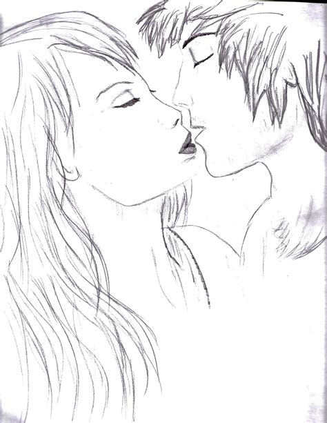 Sketch Kissing Love Sketches Female Sketch Drawings