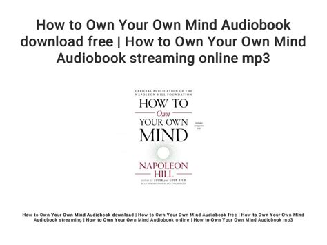 How To Own Your Own Mind Audiobook Download Free How To Own Your Own