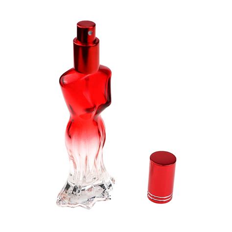 Unique High End 40ml Slim Red Dress Woman Body Shape Perfume Bottle