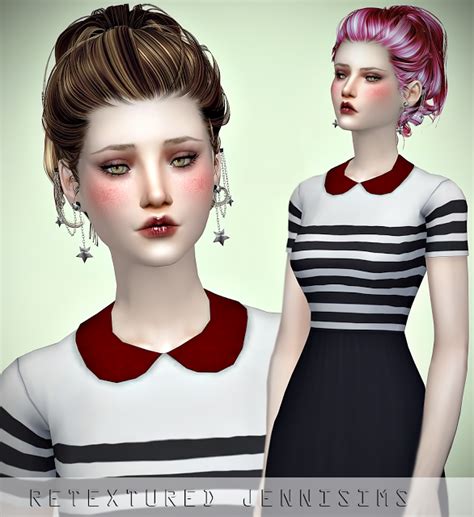 Jennisims Downloads Sims 4newsea Hanna Hair Retexture Sims 4