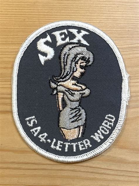 1970 s sex is a 4 letter word gray deadstock patch container