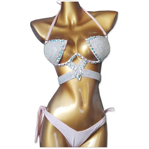 Luxury Crystal Bikini With Rhinestone Set In Stock Fast Shipping For Vacation Buy Rhinestone