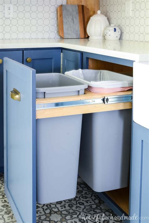 How To Build A Pull Out Trash Can Cabinet Diy Kitchen Cabinets Build