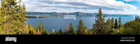 Panoramic View Of Lake Tahoe From The Stateline Fire Lookout Trailhead