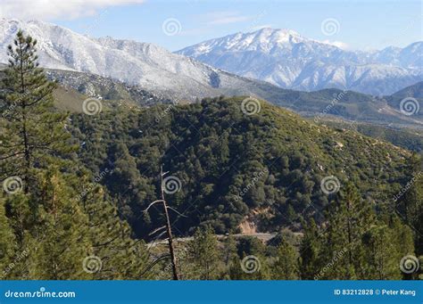 Snow Covered San Bernardino Mountain Stock Photo Image Of Landscape