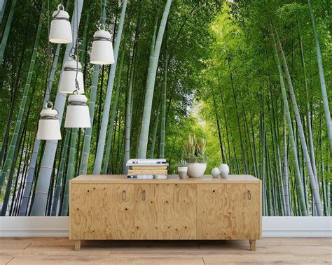 Beibehang The Mural The Wall Green Bamboo Wallpaper Scenic Mural