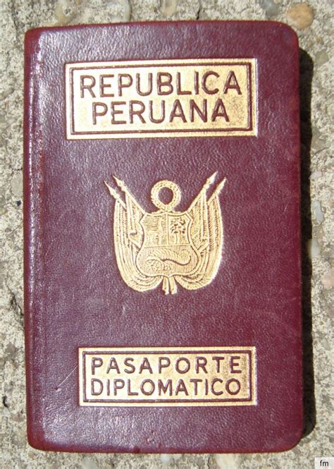 Rare Diplomatenpass Peru 1964 Diplomatic Passport Peru Diplomatique
