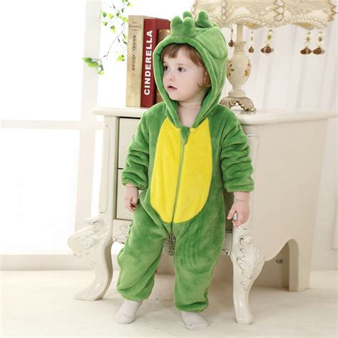 Green Dinosaur Onesie For Baby And Toddler Animal Kigurumi Pajama