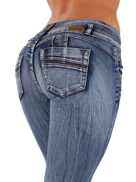 Plus Size Mid Waist Butt Lifting Skinny Leg Jeans Walmart Com