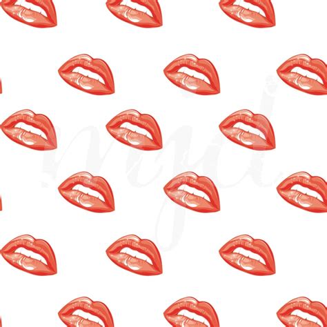 Digital Paper Lips Pattern Lips Scrapbook Paper Pattern Kiss Etsy