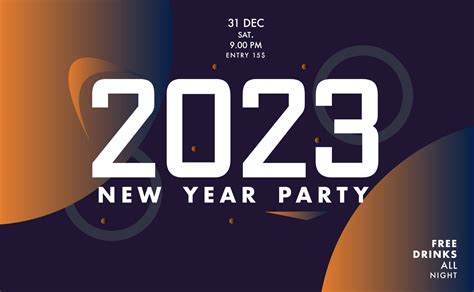 Abstract New Year Party Banner 2023 Happy New Year Elements 11510005
