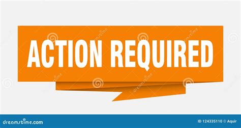 Action Required Stock Vector Illustration Of Action 124335110