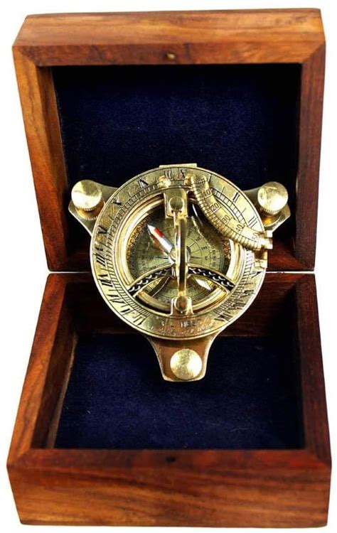 nautical antique brass 3 sundial compass brass with etsy uk