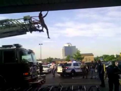 Naked Man Jumps On Firetruck YouTube