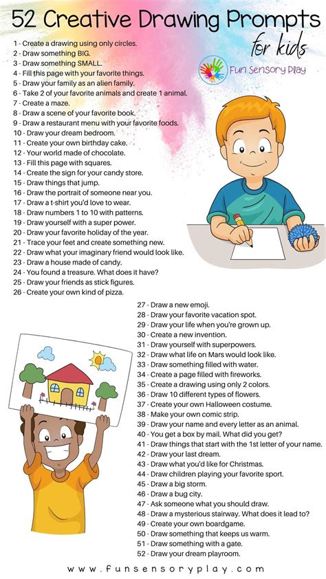 52 Creative Drawing Prompts For Kids