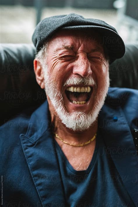 Senior Man Laughing By Stocksy Contributor Simone Wave Stocksy