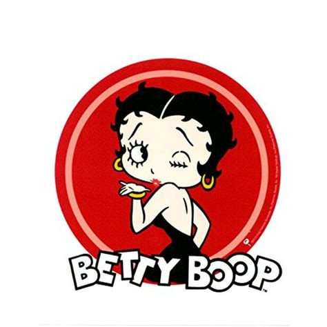 Betty Boop Blowing A Kiss Red Background Edible Cake Topper Image