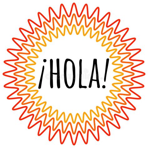 Hola Hi In Spanish Written In Bubble Speech Concept Of Learning