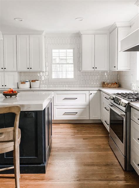 White Kitchen With White Tile Backsplash Lovely Lucky Life