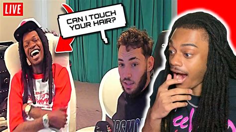 Adin Ross Asks Julio Foolio If He Can Play With His Hair Reaction