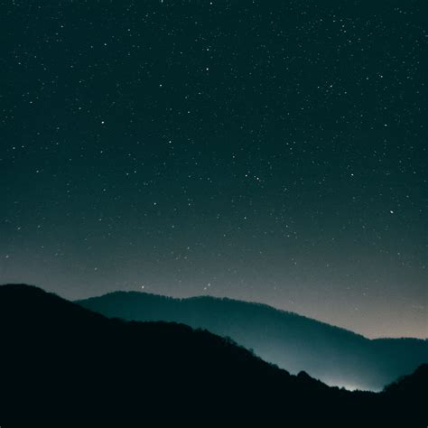 Download Wallpaper 2780x2780 Starry Sky Mountains Night Radiance