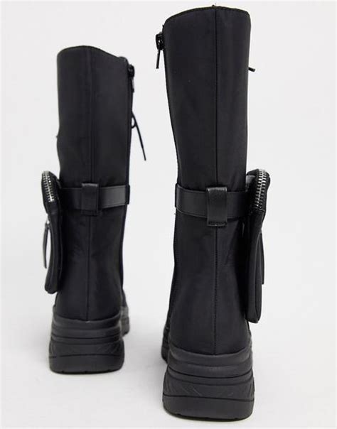 asos design active sporty boots with bag black from asos on 21 buttons