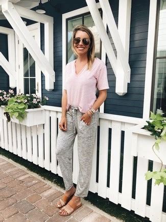 Grey Sweatpants Summer Outfits For Women Ideas Outfits Lookastic