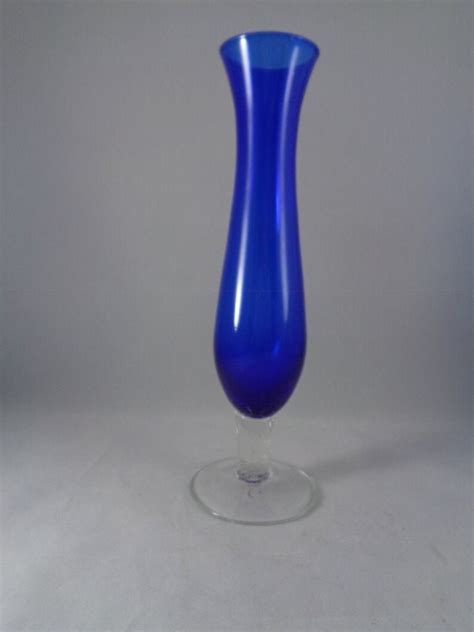 Dark Blue Glass Vase By Gorgeous Designs Etsy