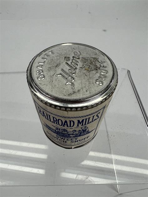 Helme Railroad Mills Sweet Scotch Snuff Tin Vintage Tobacco Advertising