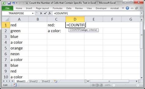 Excel Formula If Cell Contains Specific Text Then Count