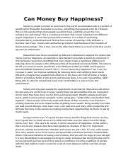 Essay On Money Can Buy Happiness Essay On Money Cant Buy Happiness