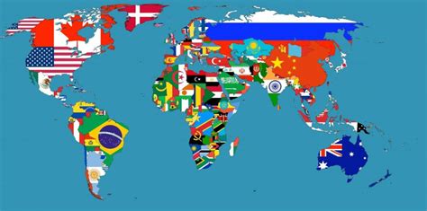 World Map With Flags Paper Hearts Gallery