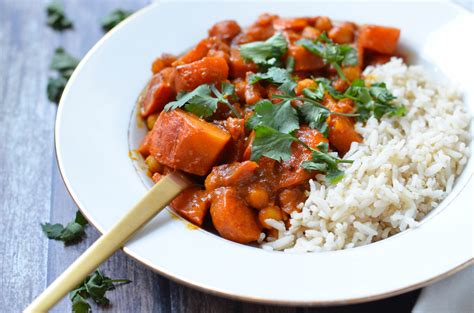 Vegetarische Curry Madras Met Pompoen En Kikkererwten HealthiNut