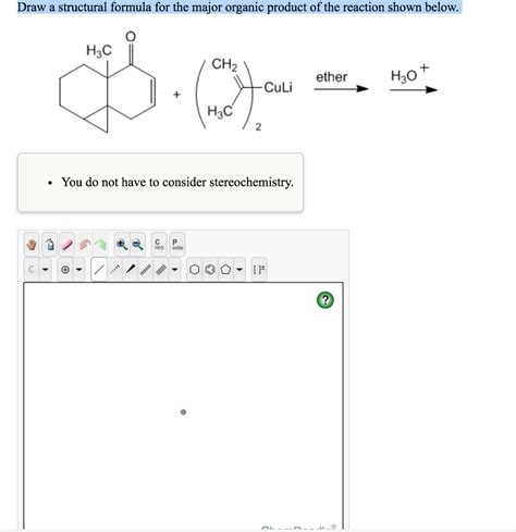 Solved Draw A Structural Formula For The Major Organic
