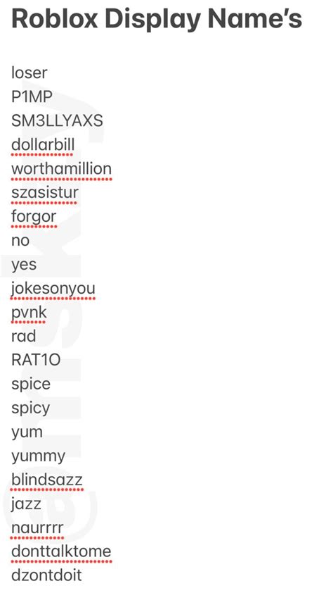 Roblox Display Names Roblox User Name Ideas Usernames For Instagram