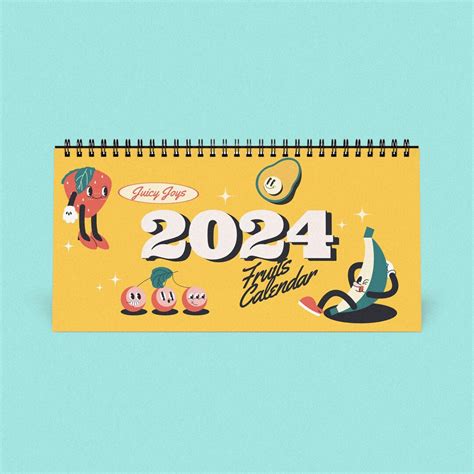 2024 Desk Calendar 2024 Cute Desk Calendar Retro Calendar 2024